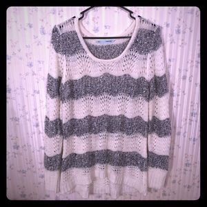 White striped sweater